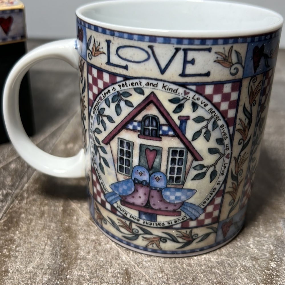 2007 "Love" By Shelly Rasche For Divinity Ceramic Coffee Tea Cup Mug